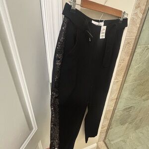 10 Crosby Derek Lam Black Sequin Joggers